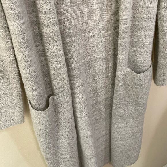 Forever 21 Gray Marbled Open Front Duster Cardigan Sweater Size S - Picture 4 of 5